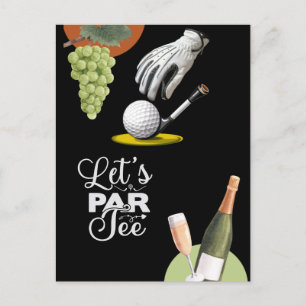 Carte Postale Golf par tee golfer party enregistrer la date