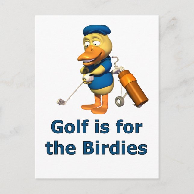 Carte Postale Golf pour les oiseaux (Devant)
