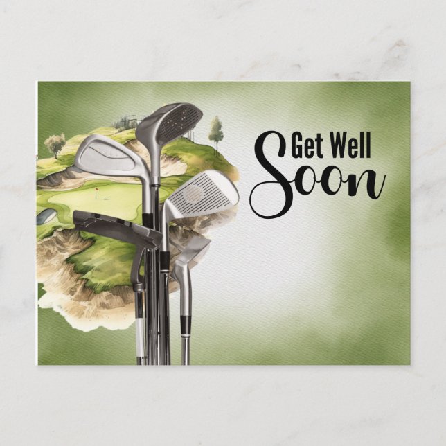 Carte Postale Golf Prompt rétablissement golfeur  (Devant)