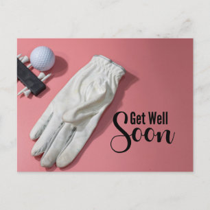 Carte Postale Golf Prompt rétablissement pour femme golfeuse thè