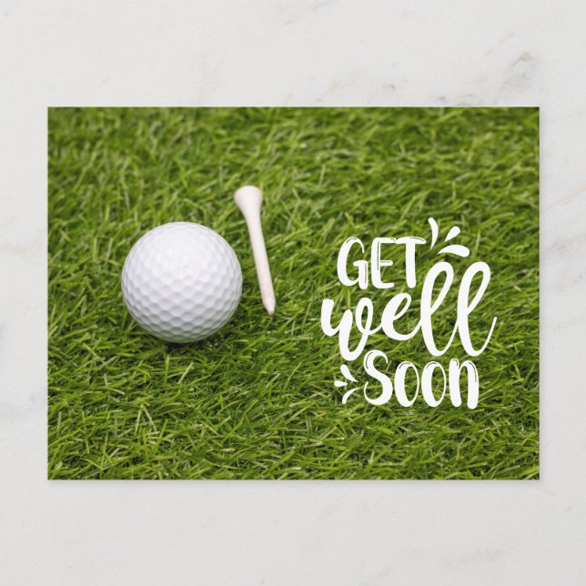 Carte Postale Golf Prompt rétablissement pour golfeur (Devant)
