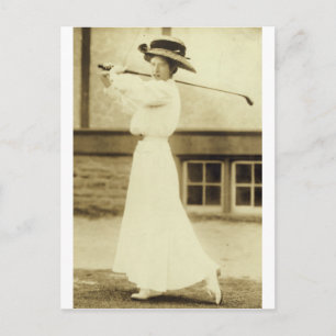 Carte Postale GOLF STYLE ! - 1908 Champion du golf féminin