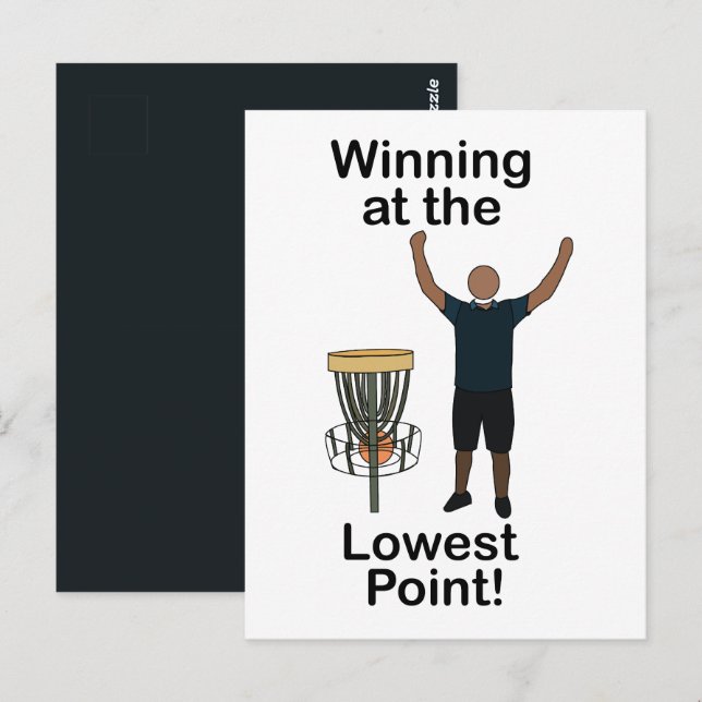 Carte Postale Golf sur disque gagnant au point le plus bas Anniv (Devant / Derrière)