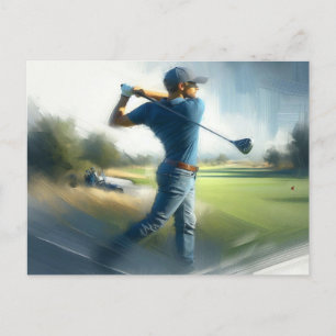 Carte Postale Golf Swing,