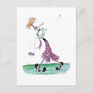 Carte Postale golf swing complet, tony fernandes