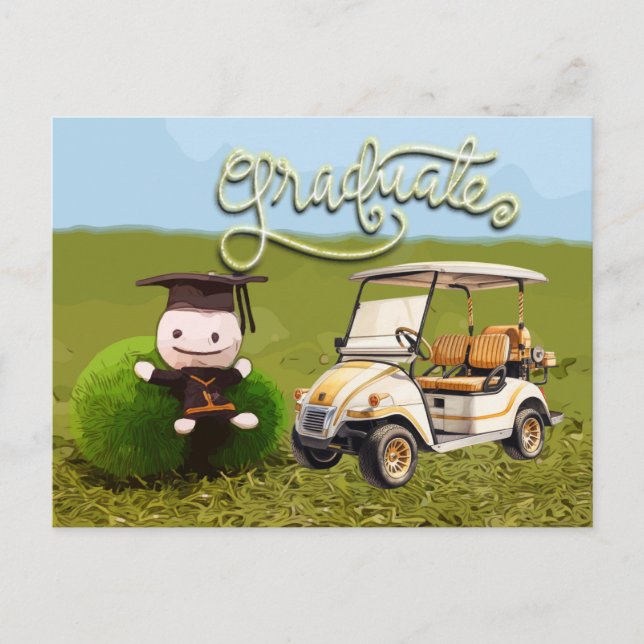 Carte Postale Golf Swinger vers le succès félicitations pour la  (Devant)