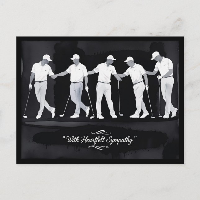 Carte Postale Golf sympathie « Avec une profonde sympathie. » (Devant)