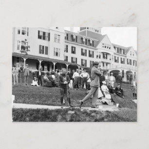 Carte Postale Golf vintage, années 1890