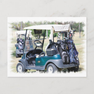 Carte postale Golfcart