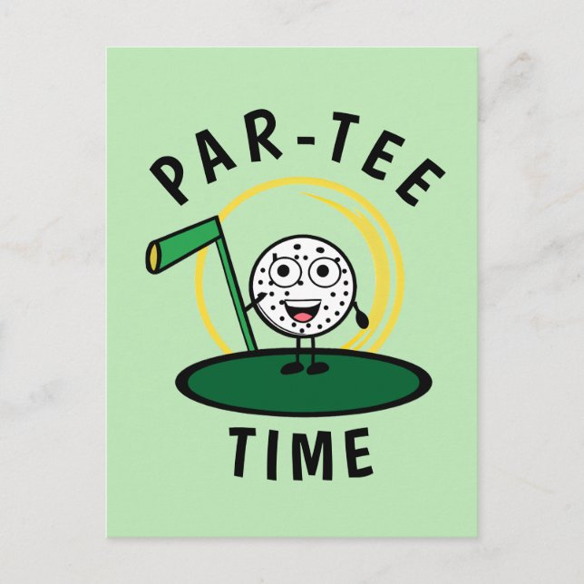 Carte Postale Golfers Par-Tee Time (Devant)
