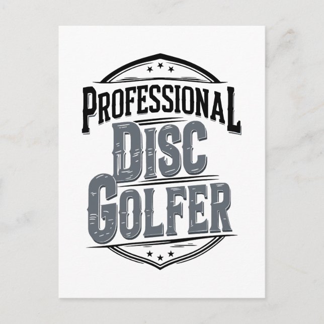 Carte Postale Golfeur de disque professionnel | Disk Golf (Devant)