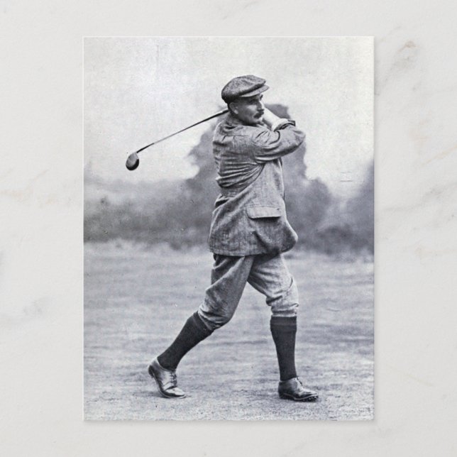 Carte Postale Golfeur vintage : Harry Vardon (Devant)