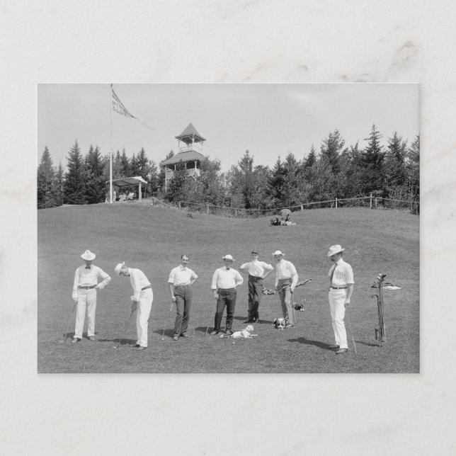 Carte Postale Golfeurs des White Mountains, 1910 (Devant)