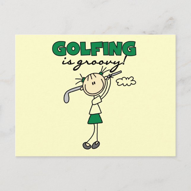 Carte Postale Golfing est Super Tshirts et cadeaux (Devant)