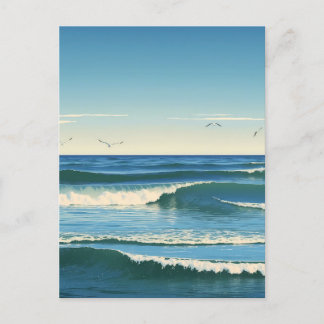 Carte Postale Golven Dansende sous le ciel