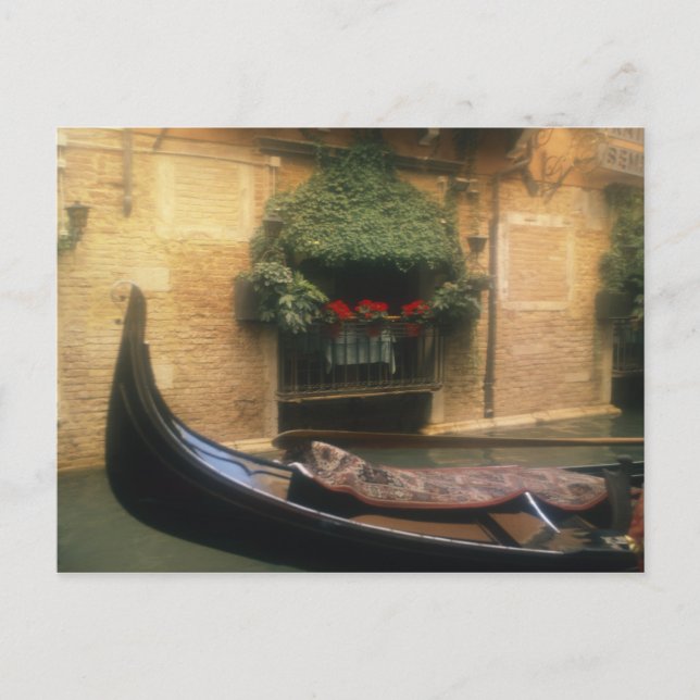 Carte Postale Gondola et restaurant, Venise, Veneto, Italie (Devant)