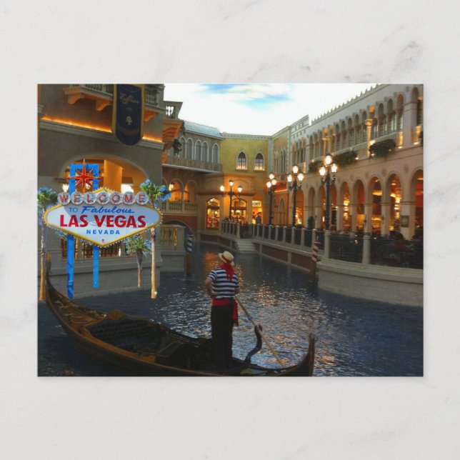 Carte Postale Gondola vénitienne de Las Vegas (Devant)