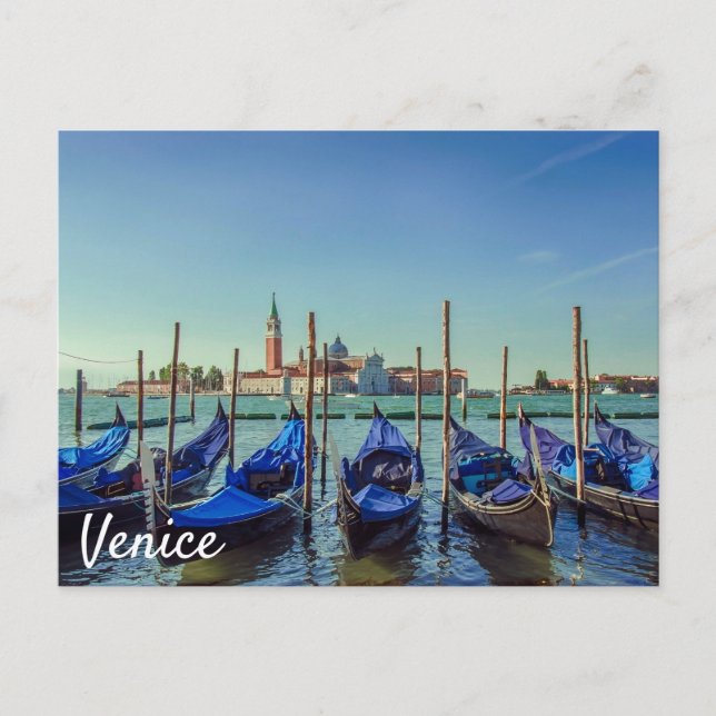Carte Postale Gondolas à Venise, Italie (Devant)