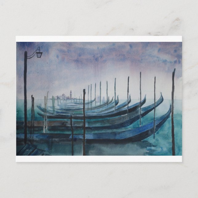 Carte Postale Gondolas de Venise (Devant)