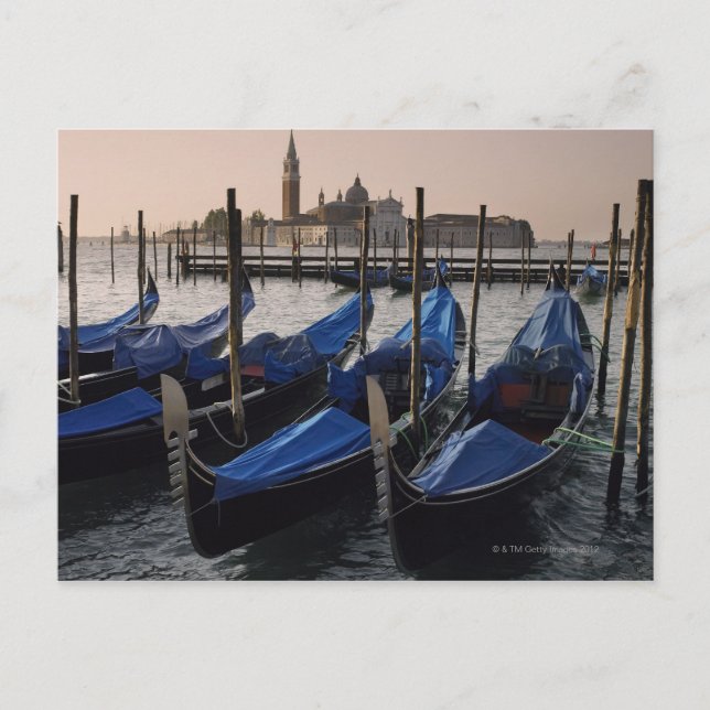 Carte Postale Gondolas par Saint Marks Carré en Italie (Devant)