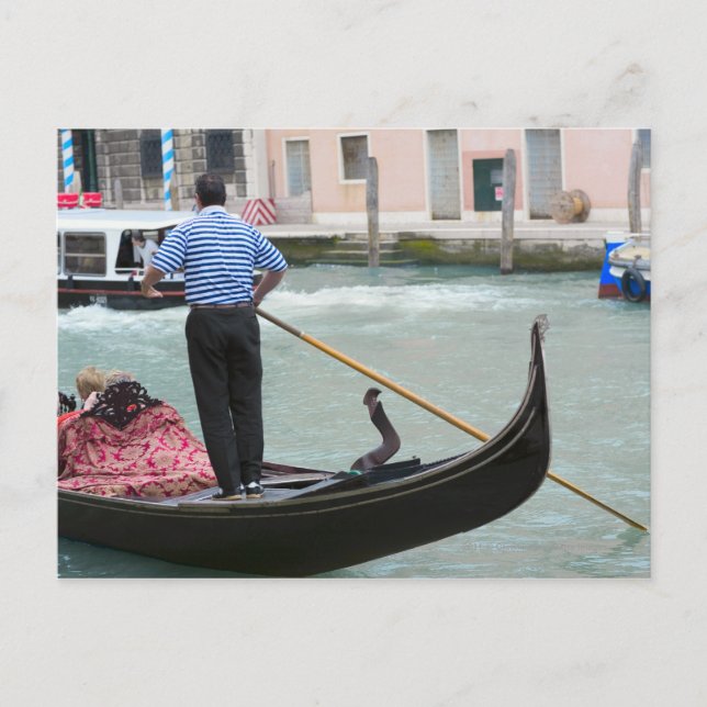 Carte Postale Gondolas sur le canal de Venise (Devant)