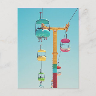 Carte postale gondole pastel Santa Cruz Sky Glider
