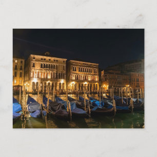 Carte Postale Gondoles de Venise la nuit