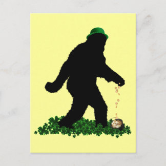Carte Postale Gone Squatchin' le jour de la Saint Patrick
