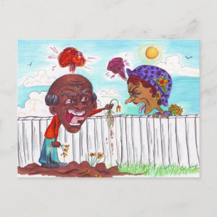 Carte Postale Good Fences Make Good Neighbors Postcard
