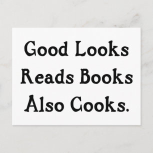 Carte Postale Good Looks Lit Livres Aussi Cooks