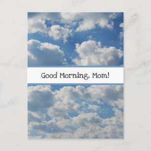 Carte Postale Good Morning Maman Belle nuages Modèle photo