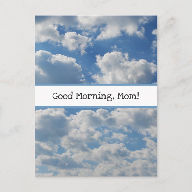 Carte Postale Good Morning Maman Belle nuages Modèle photo (Devant)