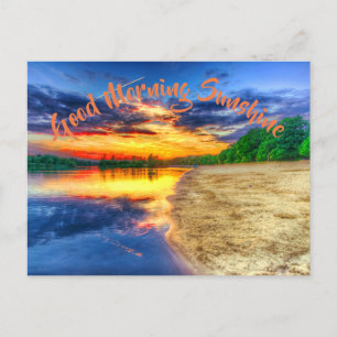 Carte Postale Good Morning Sunrise Sandy Tropical Beach