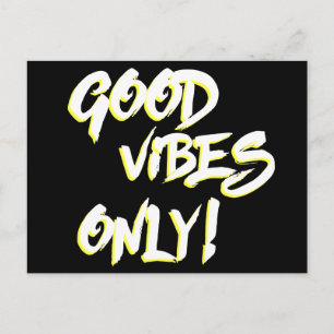 Carte Postale Good Vibes Only Grungy