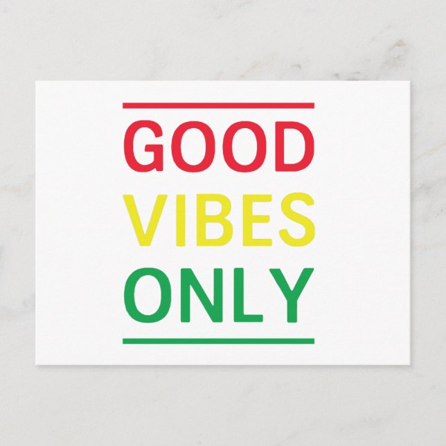 Carte Postale Good Vibes uniquement (Devant)