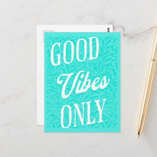 Carte Postale Good Vibes uniquement (Devant/Arrière en situation)