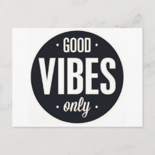 Carte Postale Good Vibes uniquement