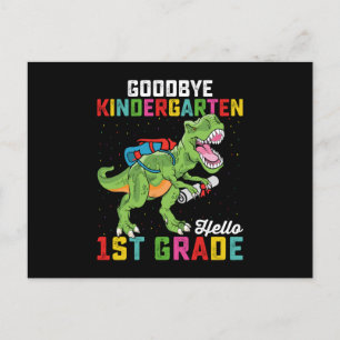 Carte Postale Goodbye Kindergarten Hello 1st Grade T Rex School