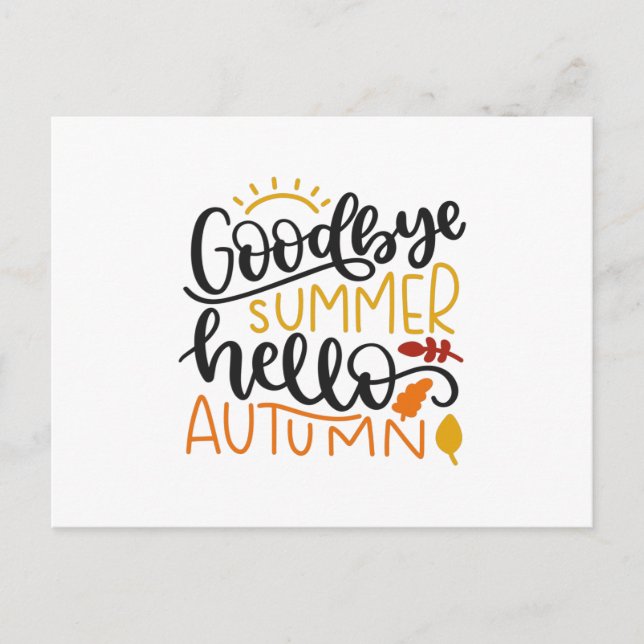 Carte Postale Goodbye summer hello autumn (Devant)
