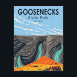 Carte Postale Goosenecks State Park Utah Vintage<br><div class="desc">Design artistique du parc national de Goosenecks. Le parc surplombe un méandre profond de la rivière San Juan.</div>