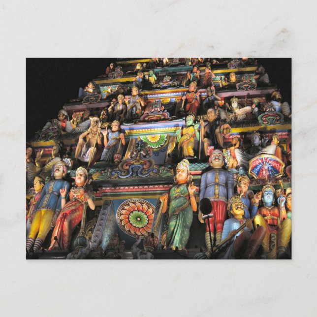 Carte Postale Gopuram de nuit (Devant)