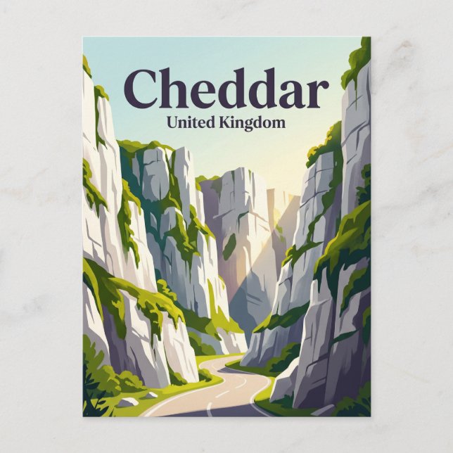 Carte Postale Gorge de Cheddar Royaume-Uni (Devant)