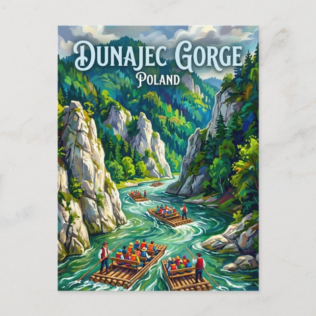 Carte Postale Gorge de la rivière Dunajec Pologne (Devant)