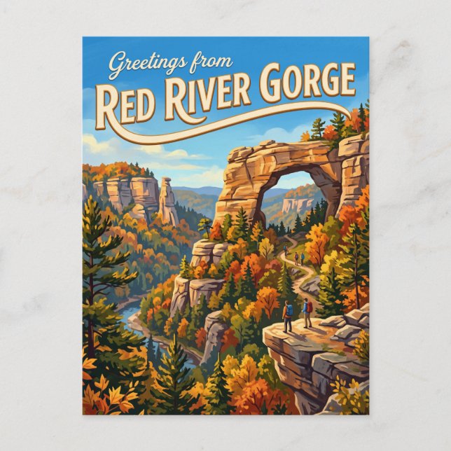 Carte Postale Gorge de la rivière Rouge États-Unis (Devant)