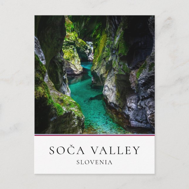 Carte Postale Gorge de la Soca en Slovénie (Devant)