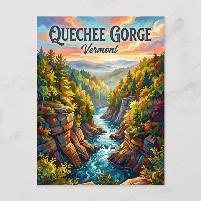 Carte Postale Gorge de Quechee Vermont (Devant)