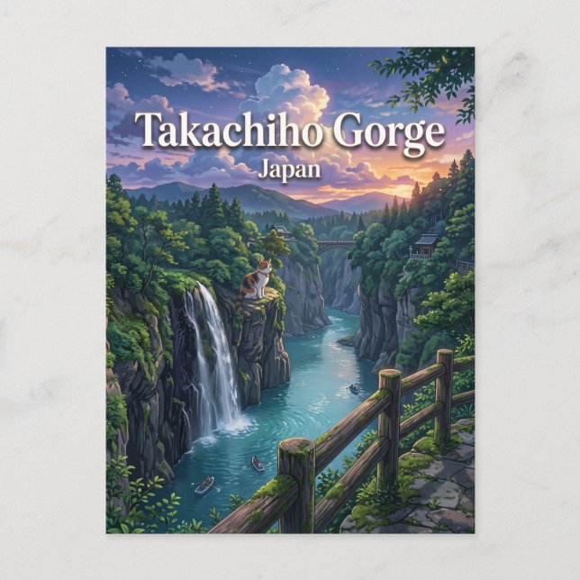 Carte Postale Gorge de Takachiho Japon (Devant)