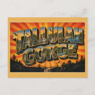 Carte Postale Gorge de Tallulah Géorgie Canyon Profond Cascade d