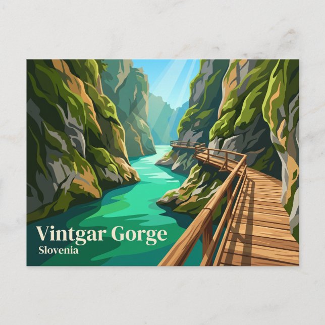 Carte Postale Gorge de Vintgar Slovénie (Devant)