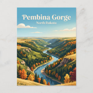 Carte Postale Gorge Pembina Dakota du Nord